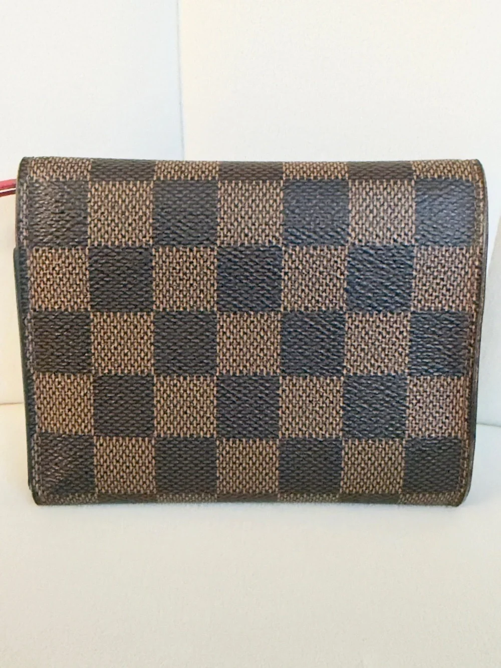 Louis Vuitton Victorine Wallet Damier Ebene Cerise Red RFID 2022 w Box Dust Bag